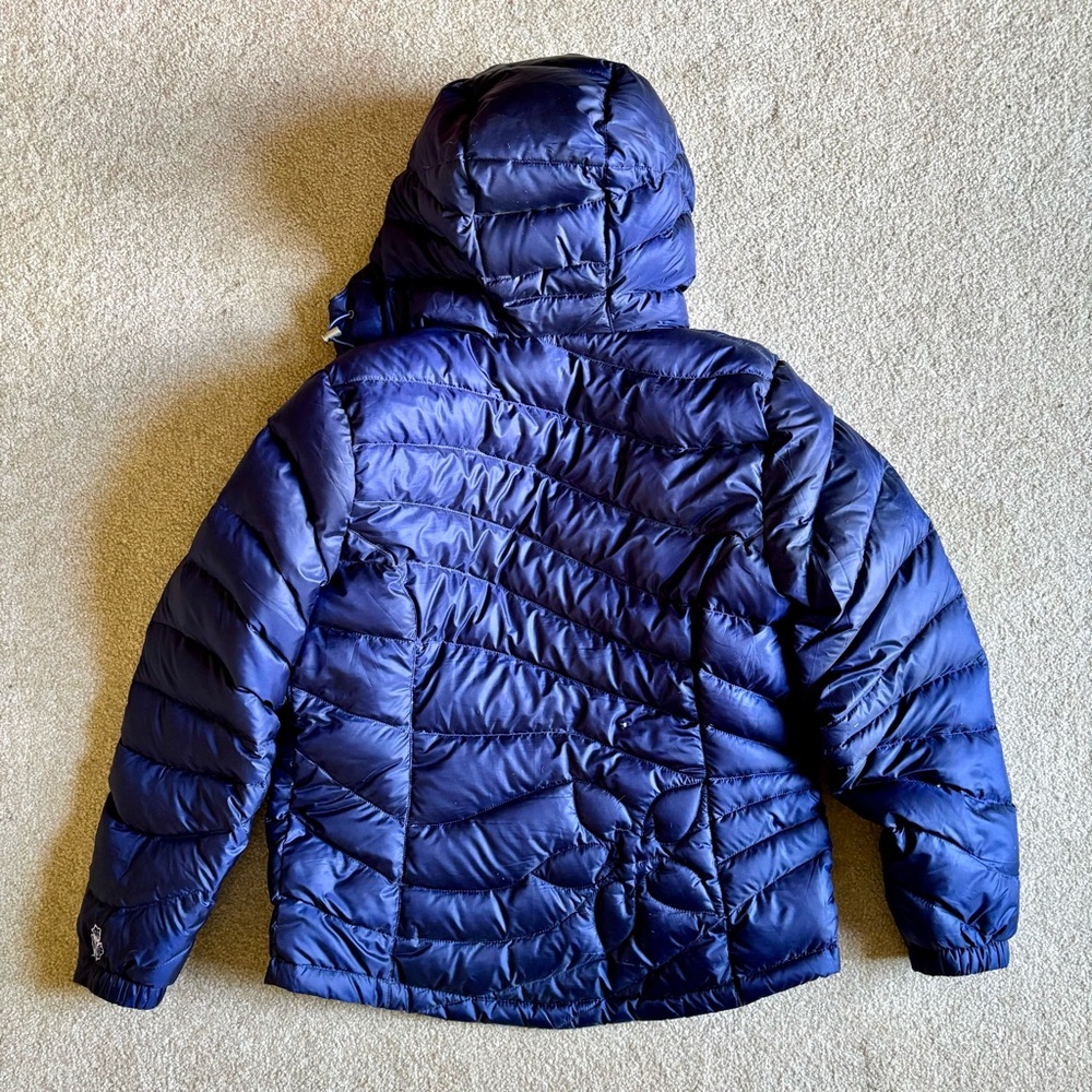 L.L.Bean Goose Down Hooded Puffer Jacket Navy Blue Women’s M - Picture 2 of 7